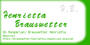 henrietta brauswetter business card